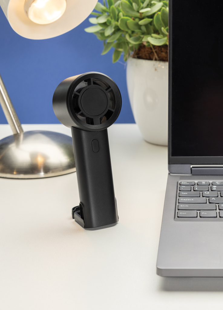 Picture of Twist RCS recycled plastic re-chargeable portable fan