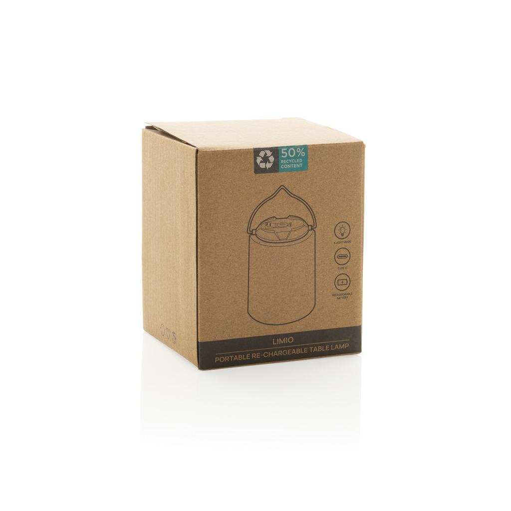 Picture of Limio RCS recycled plastic portable re-chargeable table lamp
