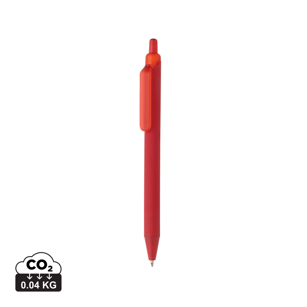rojo Bolígrafo Tide GRS con certificación RABS y tacto suave