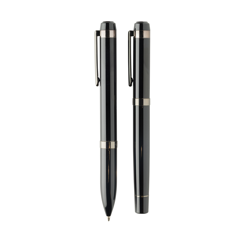 Coffret de stylos en acier recyclé Swiss Peak OSLO