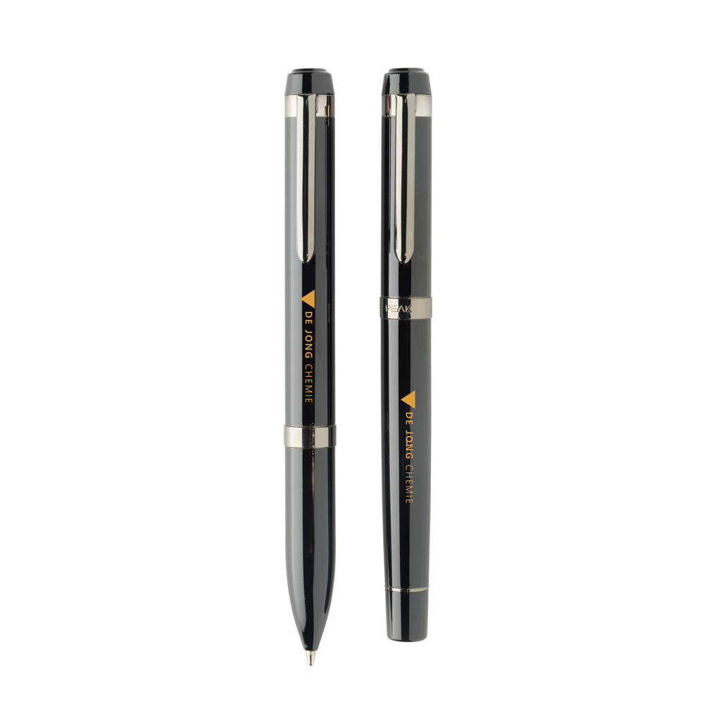 Coffret de stylos en acier recyclé Swiss Peak OSLO