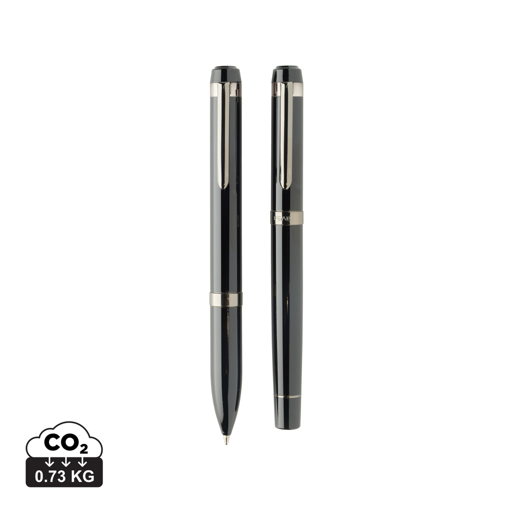 Coffret de stylos en acier recyclé Swiss Peak OSLO