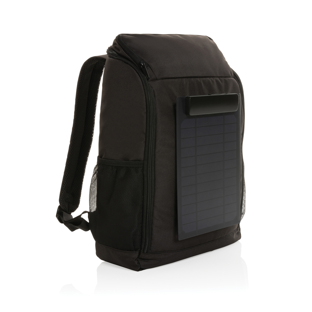 Pedro AWARE™ RPET deluxe backpack with 5W solar panel