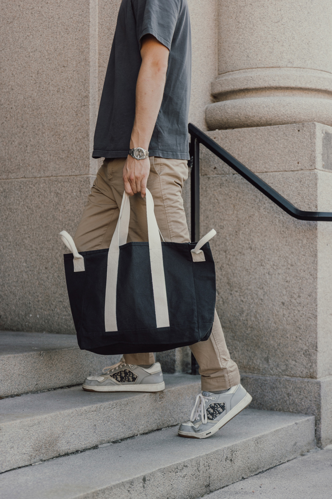 Bolsa playa BEAU AWARE™ lona reciclada 400 g/m² asa lateral