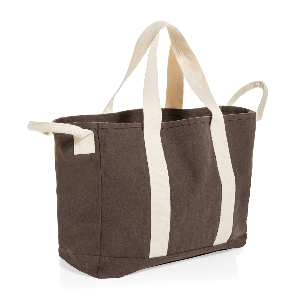 marron Bolsa playa BEAU AWARE™ lona reciclada 400 g/m² asa lateral