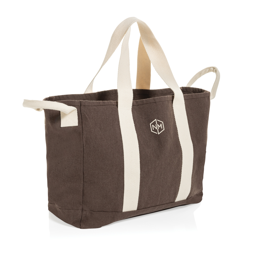 marron Bolsa playa BEAU AWARE™ lona reciclada 400 g/m² asa lateral