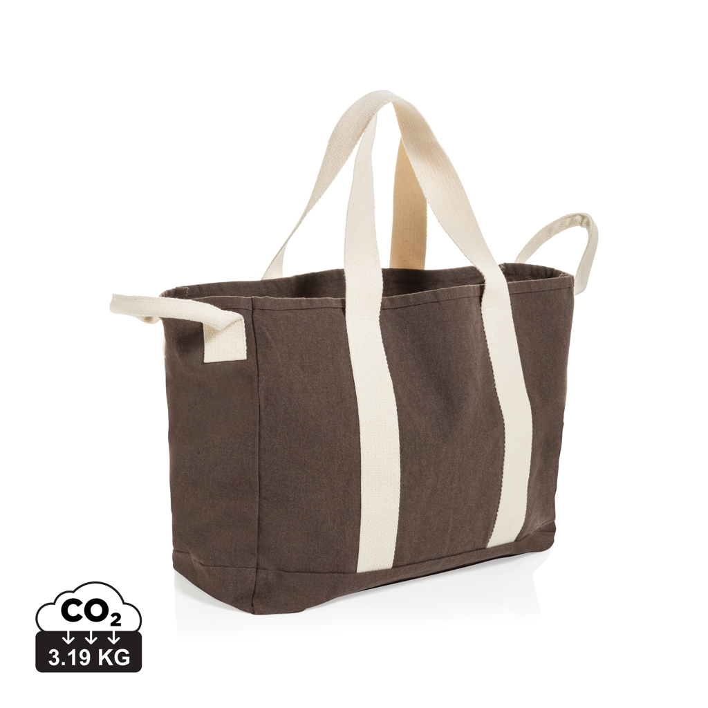 marron Bolsa playa BEAU AWARE™ lona reciclada 400 g/m² asa lateral