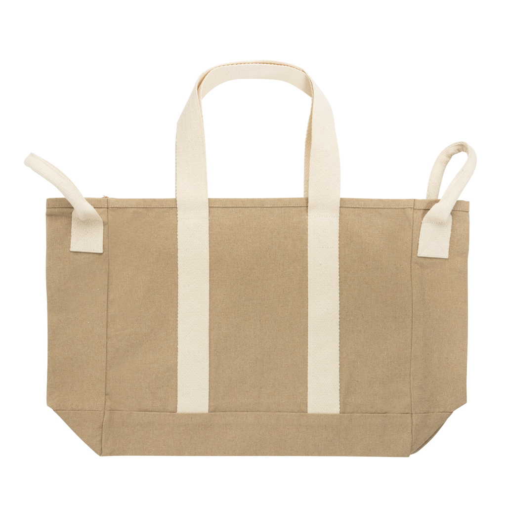 beige Bolsa playa BEAU AWARE™ lona reciclada 400 g/m² asa lateral