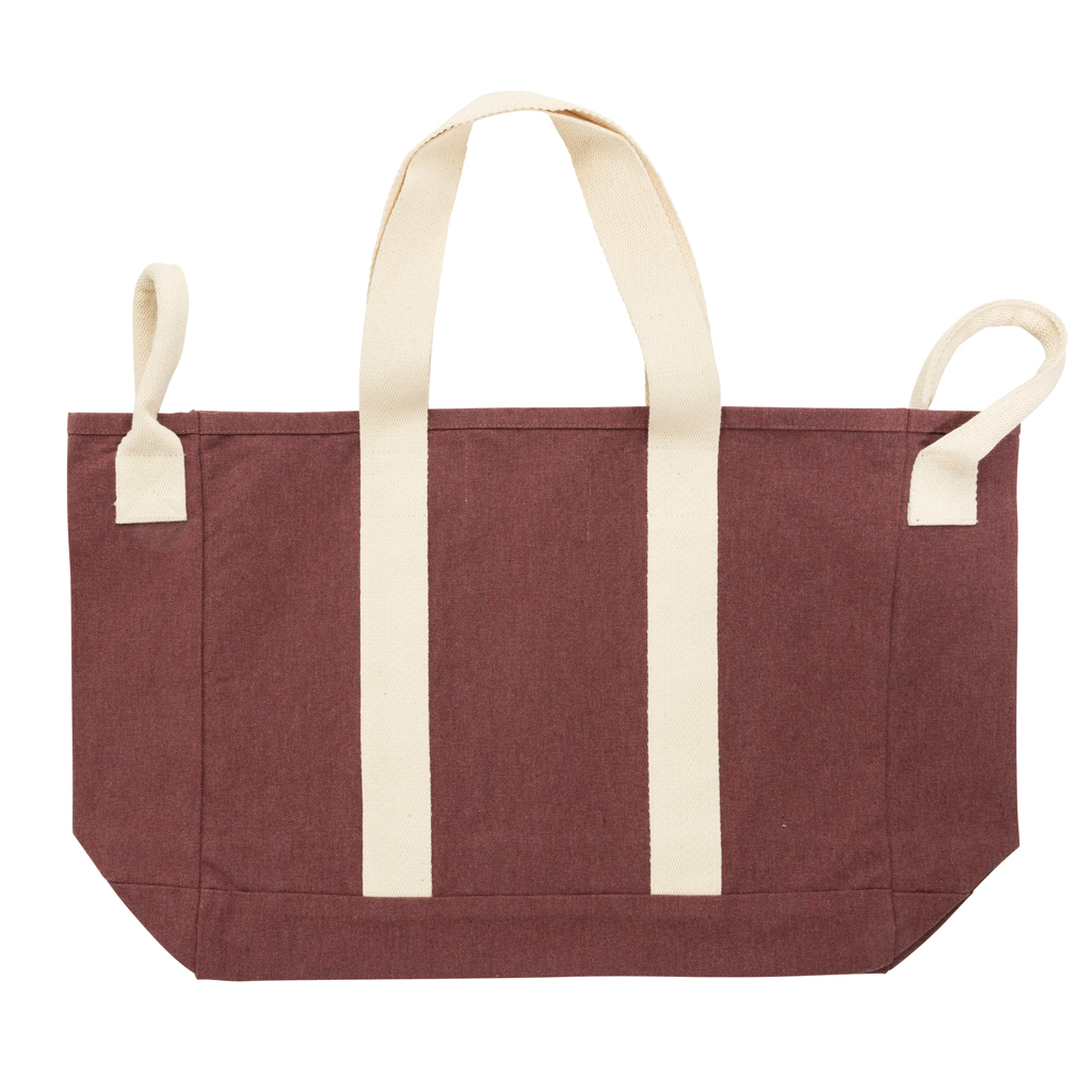 maroon Bolsa playa BEAU AWARE™ lona reciclada 400 g/m² asa lateral