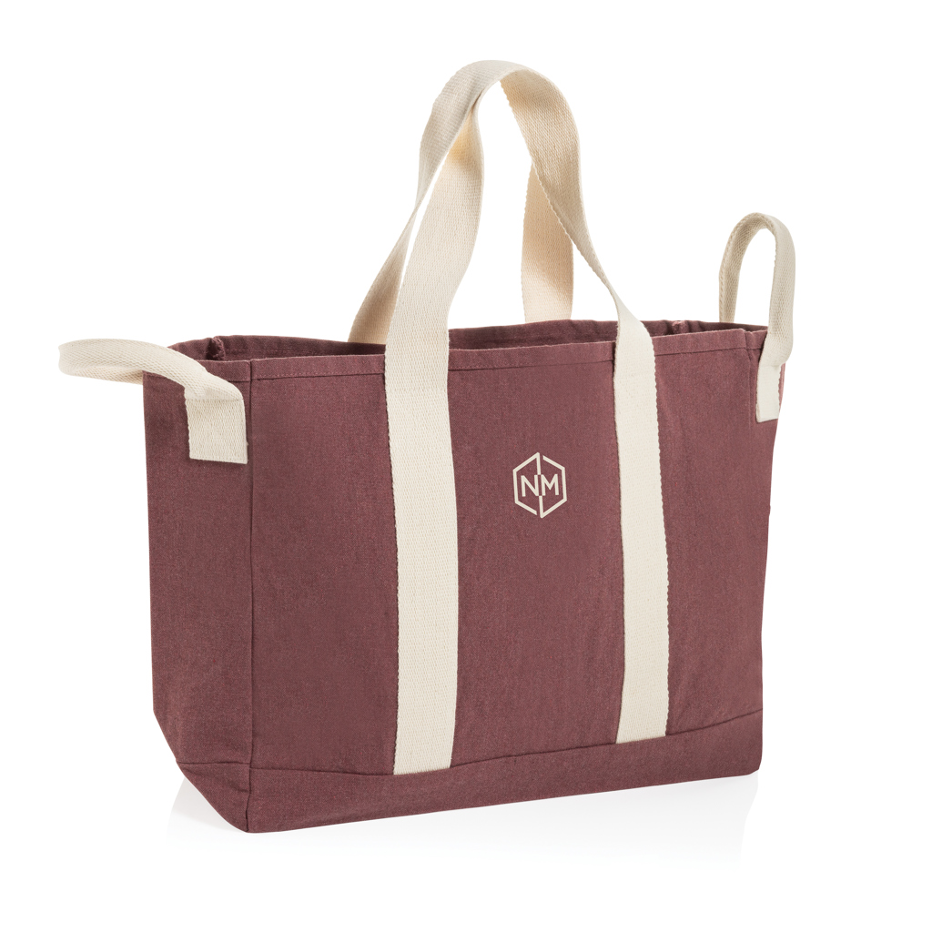 maroon Bolsa playa BEAU AWARE™ lona reciclada 400 g/m² asa lateral