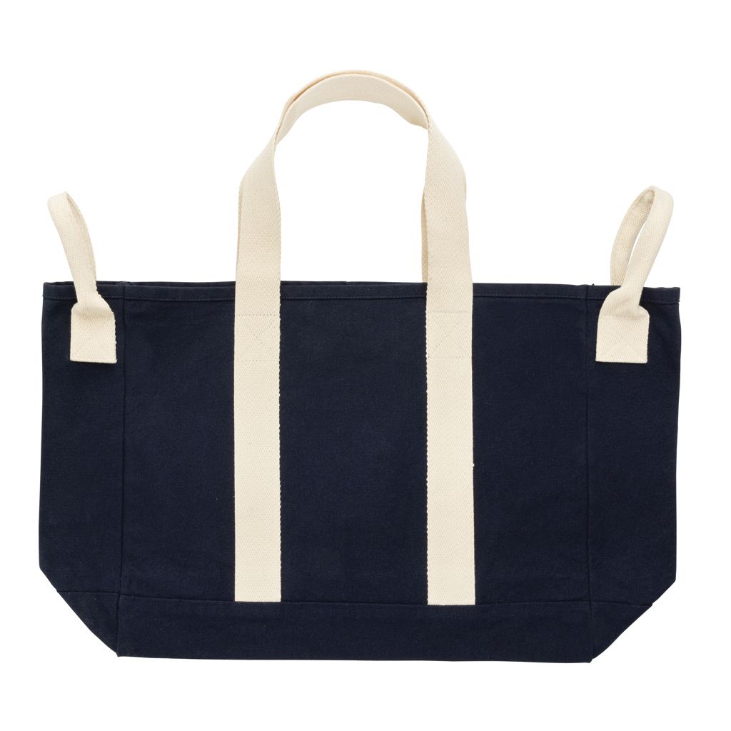 azul marino Bolsa playa BEAU AWARE™ lona reciclada 400 g/m² asa lateral