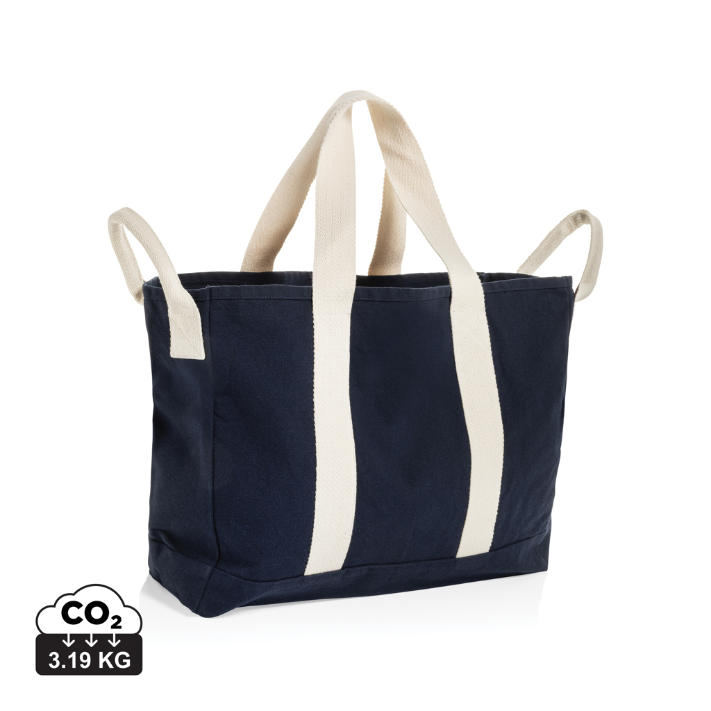 azul marino Bolsa playa BEAU AWARE™ lona reciclada 400 g/m² asa lateral
