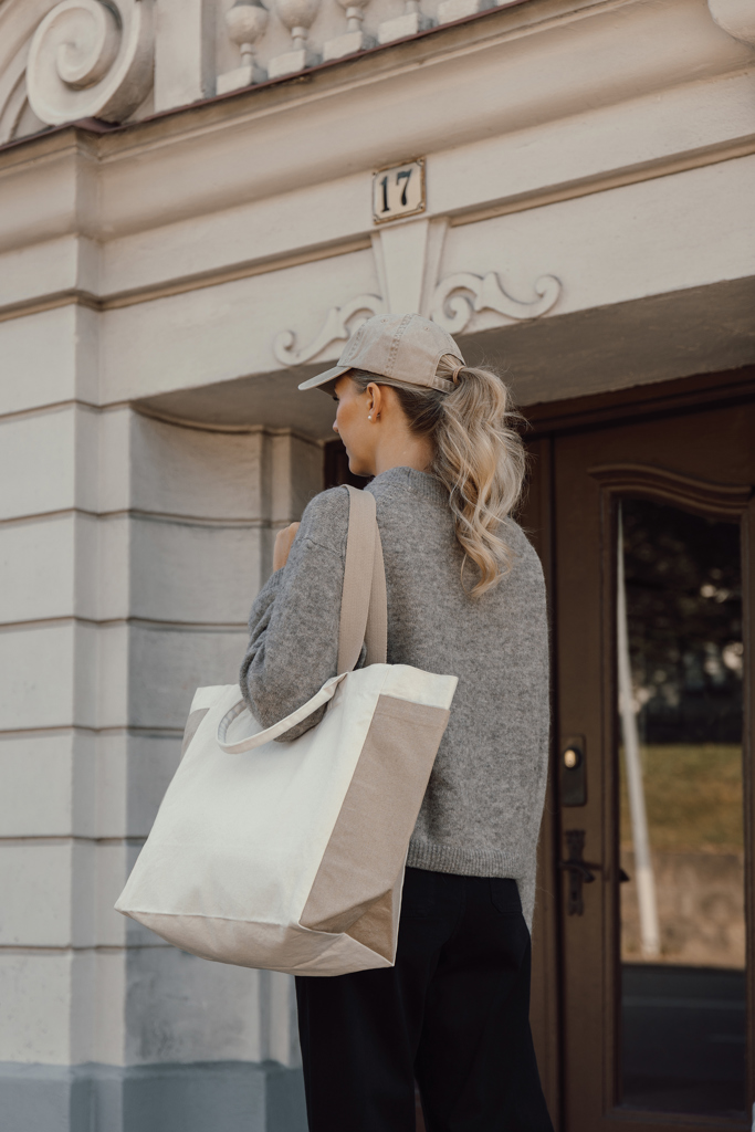 Bolsa de compra BEAU AWARE™ de lona reciclada 400 g/m²