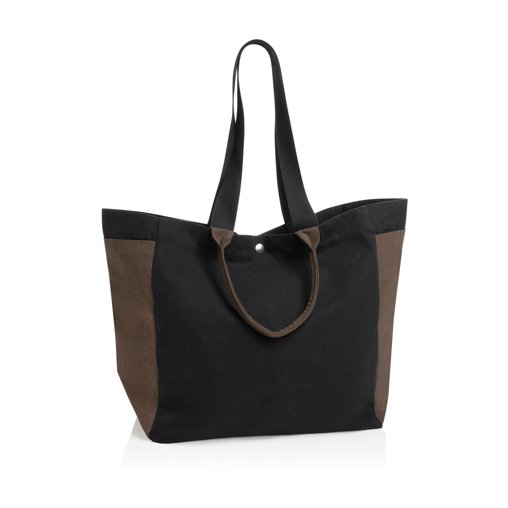 negro Bolsa de compra BEAU AWARE™ de lona reciclada 400 g/m²