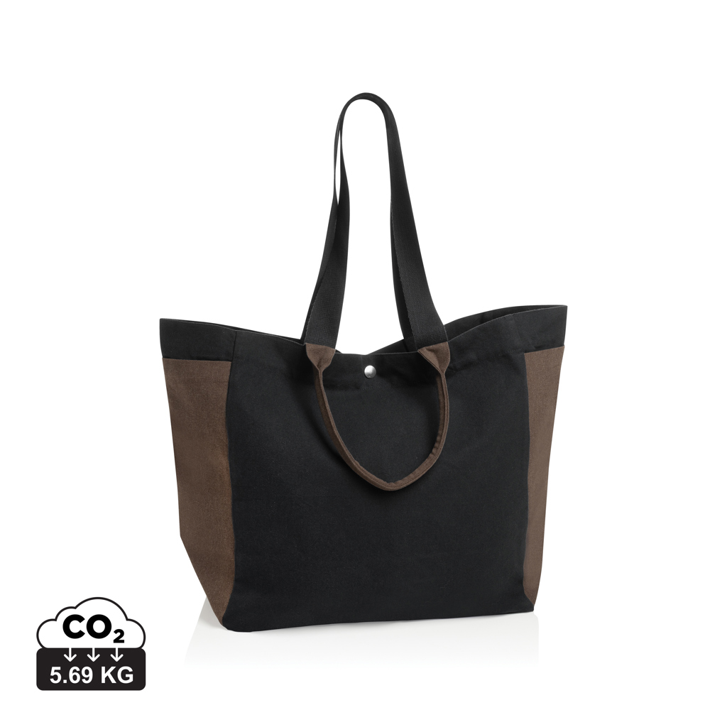 negro Bolsa de compra BEAU AWARE™ de lona reciclada 400 g/m²