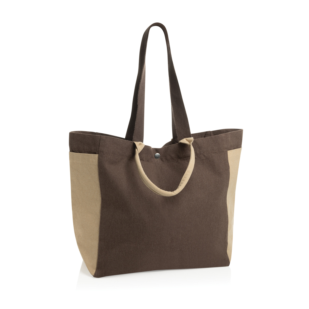 marron Bolsa de compra BEAU AWARE™ de lona reciclada 400 g/m²