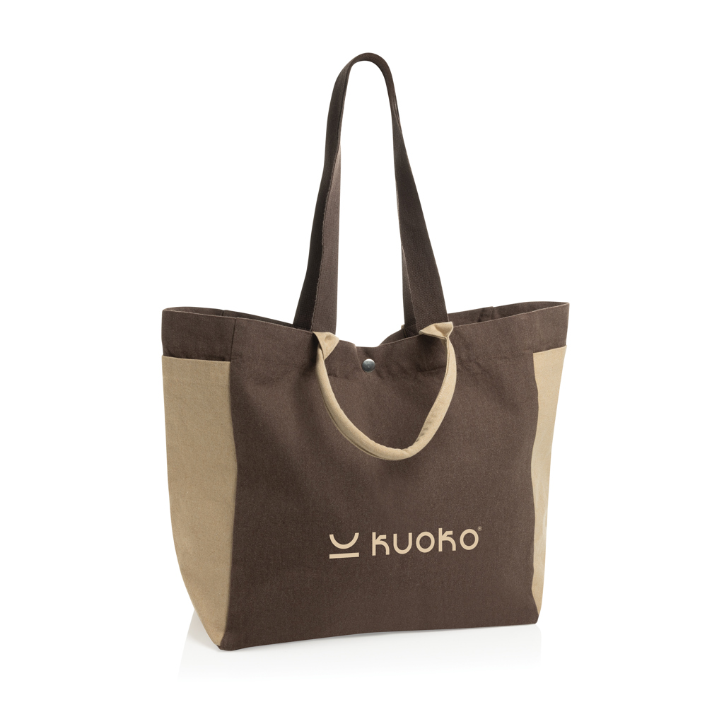 marron Bolsa de compra BEAU AWARE™ de lona reciclada 400 g/m²