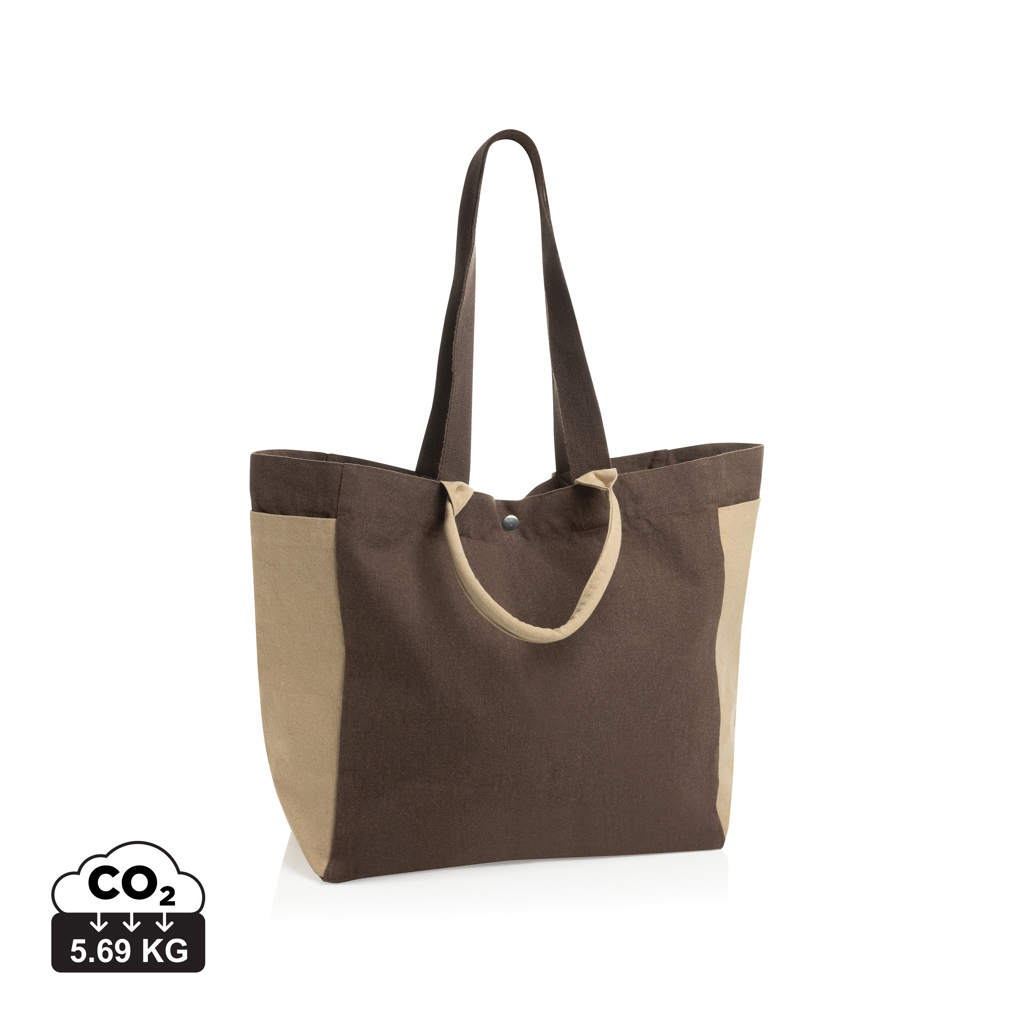 marron Bolsa de compra BEAU AWARE™ de lona reciclada 400 g/m²