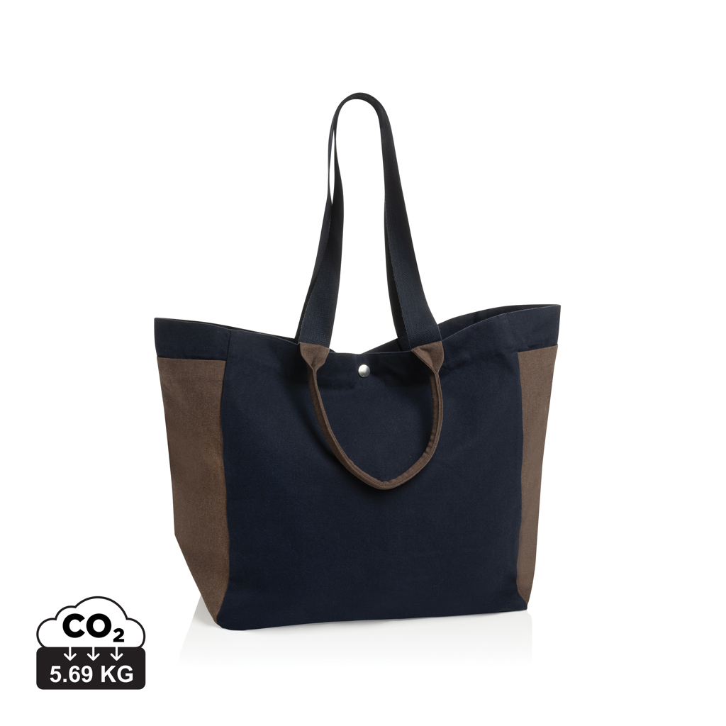 azul marino Bolsa de compra BEAU AWARE™ de lona reciclada 400 g/m²