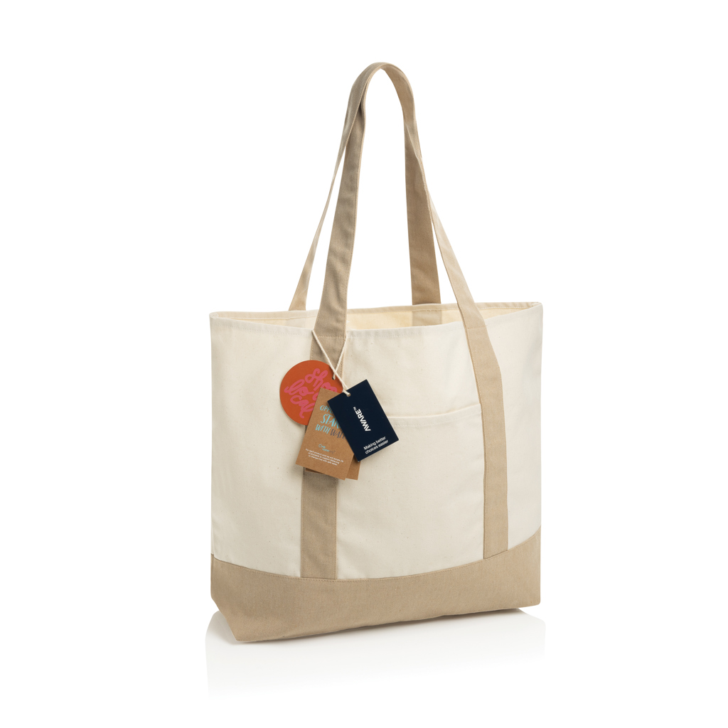 Sac cabas 350gsm en coton recyclé AWARE™ SHOP LOCAL