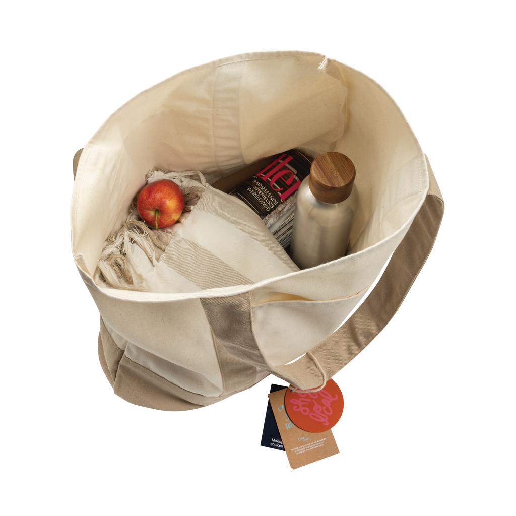 Sac cabas 350gsm en coton recyclé AWARE™ SHOP LOCAL