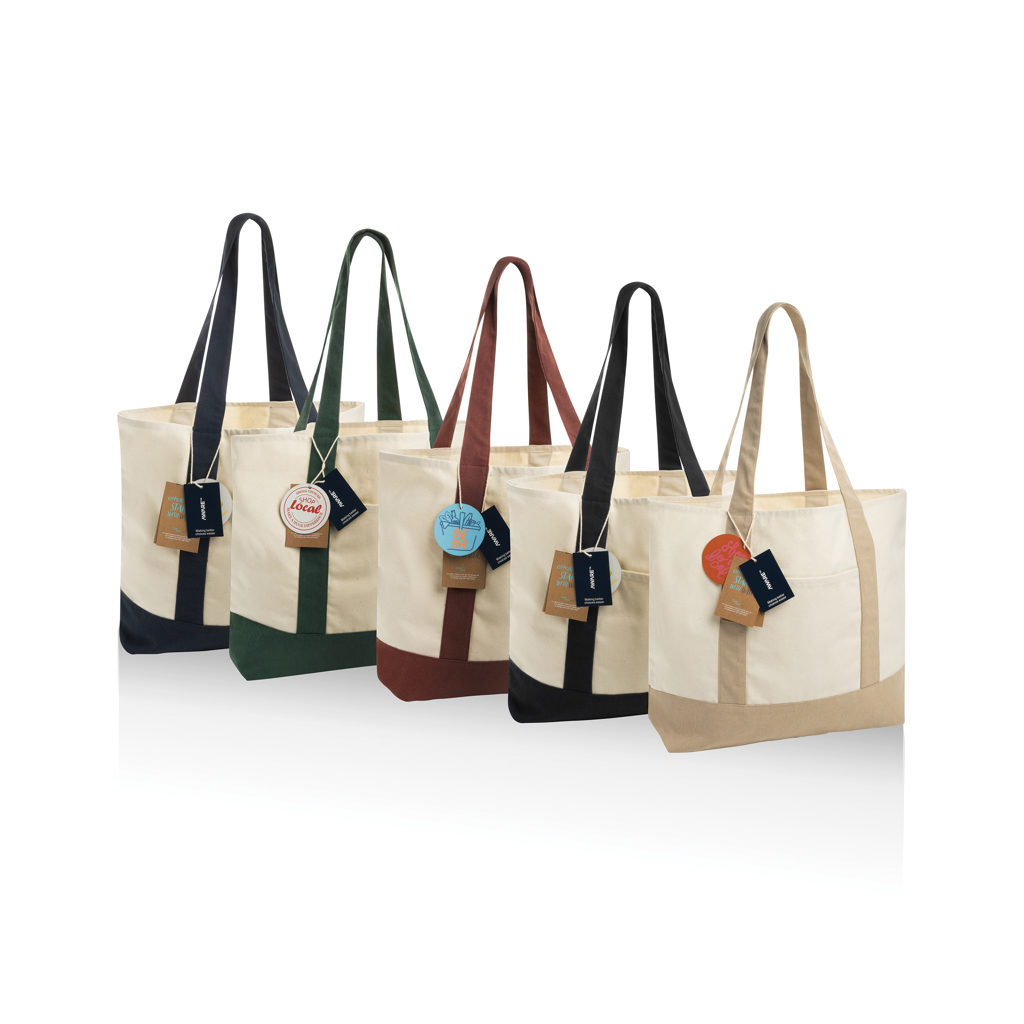 Sac cabas 350gsm en coton recyclé AWARE™ SHOP LOCAL