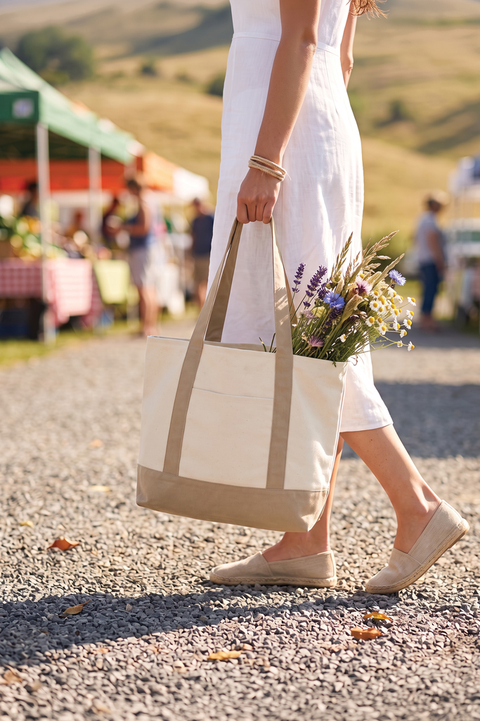 Sac cabas 350gsm en coton recyclé AWARE™ SHOP LOCAL