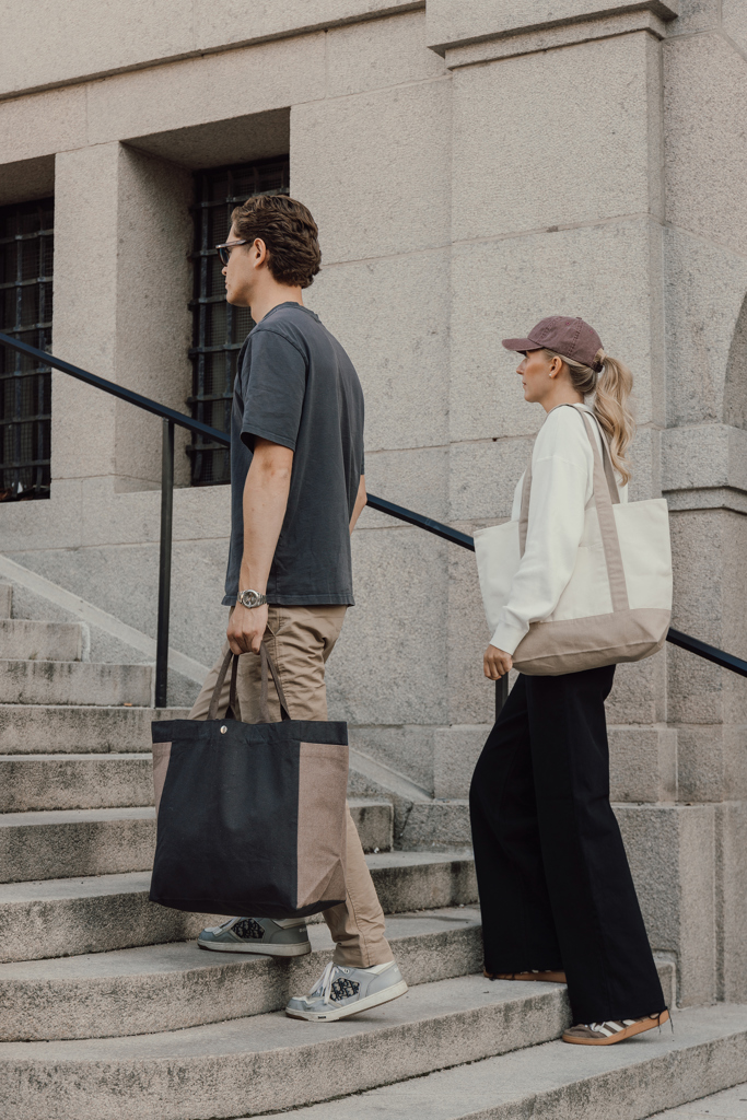 Sac cabas 350gsm en coton recyclé AWARE™ SHOP LOCAL