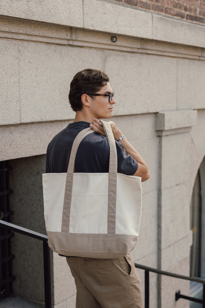 Sac cabas 350gsm en coton recyclé AWARE™ SHOP LOCAL