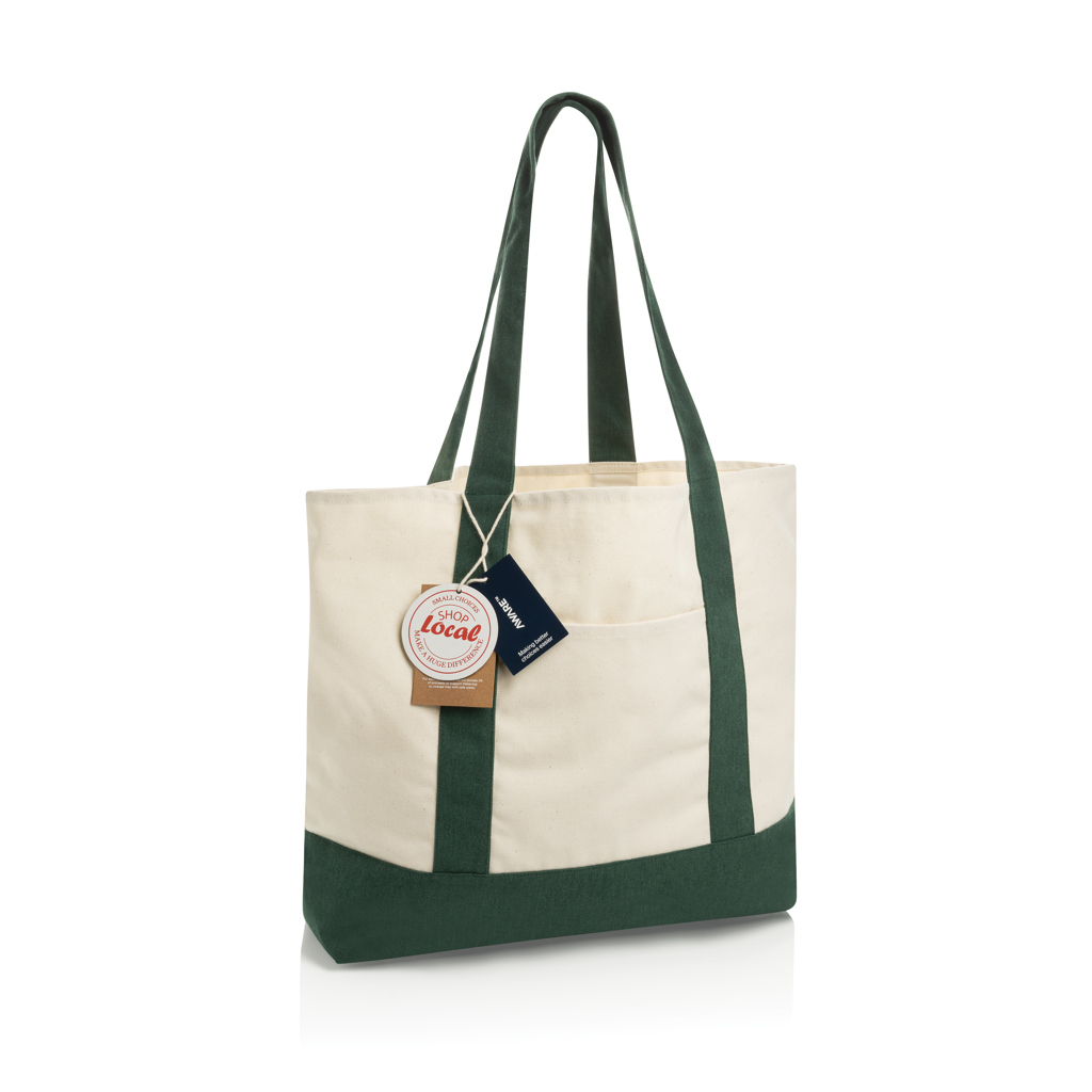 Sac cabas 350gsm en coton recyclé AWARE™ SHOP LOCAL