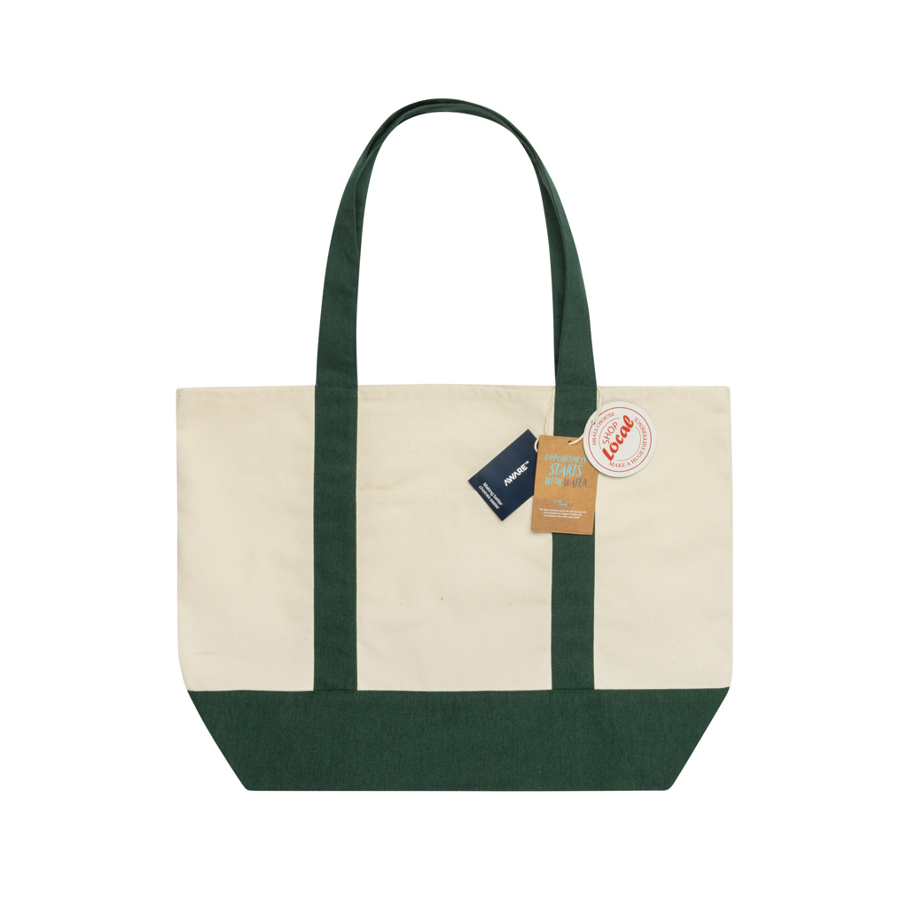 Sac cabas 350gsm en coton recyclé AWARE™ SHOP LOCAL