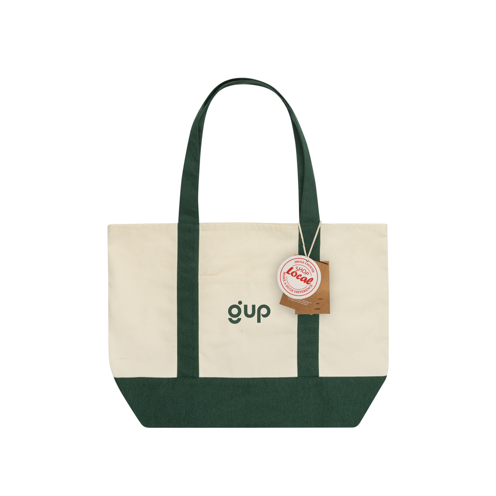 Sac cabas 350gsm en coton recyclé AWARE™ SHOP LOCAL