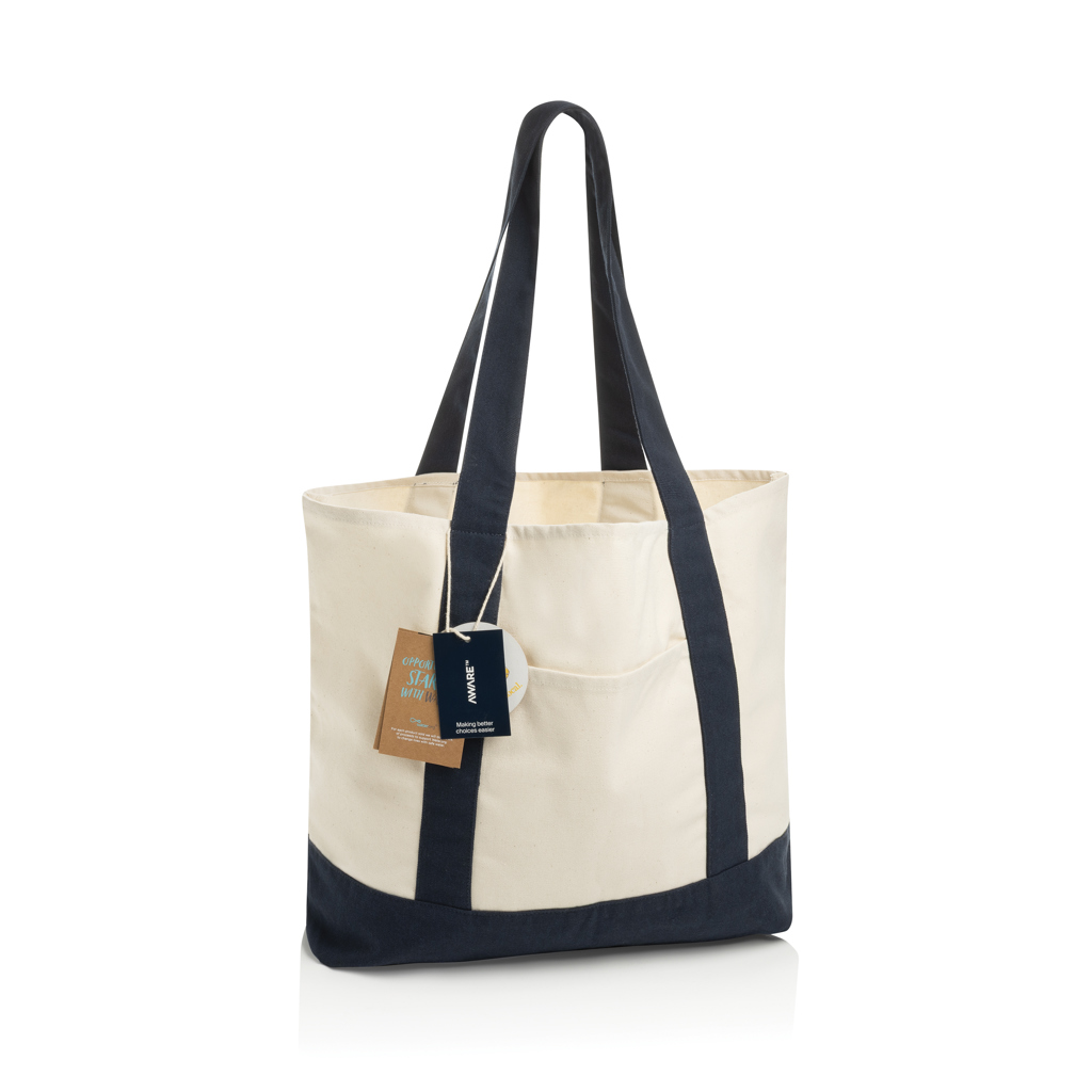 Sac cabas 350gsm en coton recyclé AWARE™ SHOP LOCAL