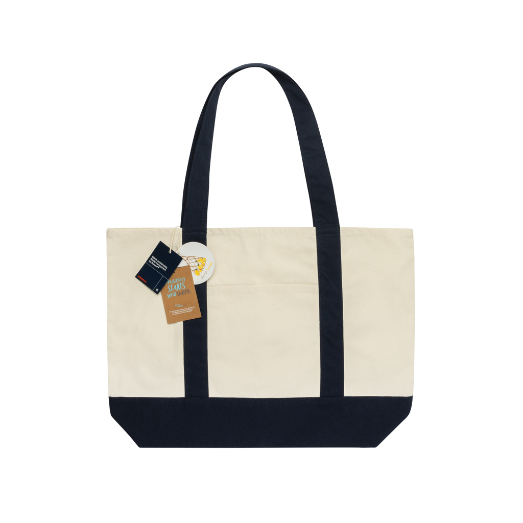 Sac cabas 350gsm en coton recyclé AWARE™ SHOP LOCAL