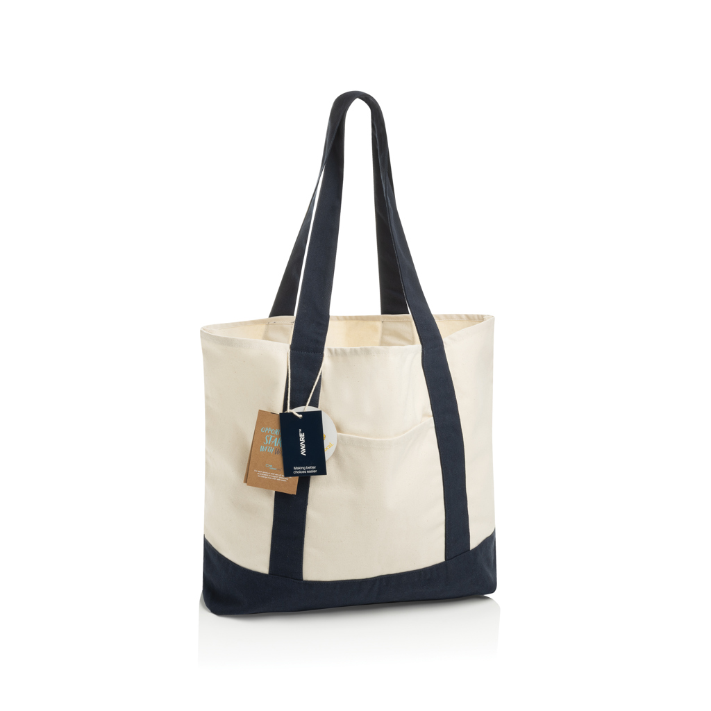 Sac cabas 350gsm en coton recyclé AWARE™ SHOP LOCAL
