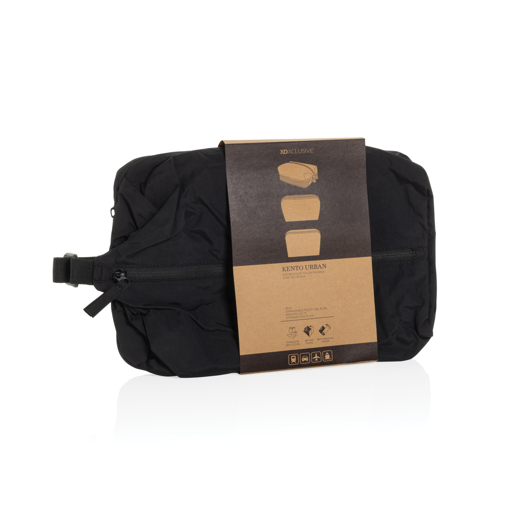 Lot de cubes de rangement en nylon recyclé RCS KENTO URBAN