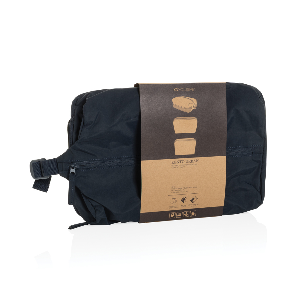 Lot de cubes de rangement en nylon recyclé RCS KENTO URBAN