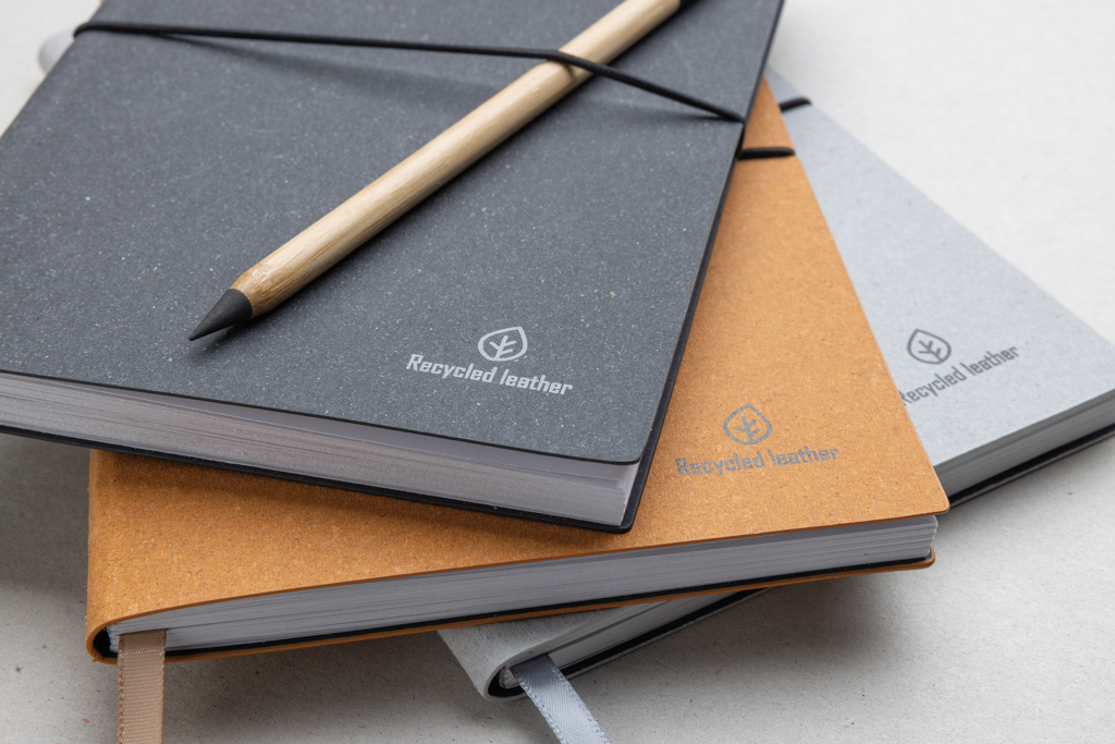 Picture of A5 recycled leather notebook