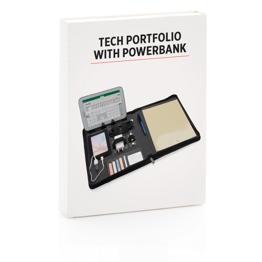 Picture of Tech portfolio with powerbank