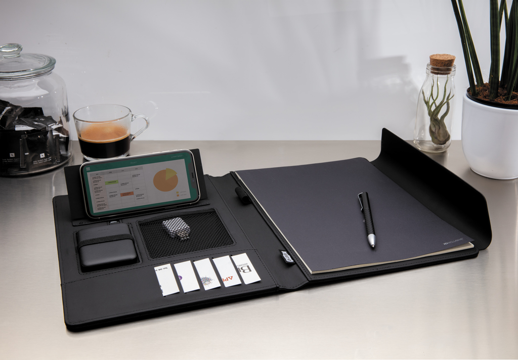 Picture of Fiko 5W wireless charging portfolio A4 with powerbank