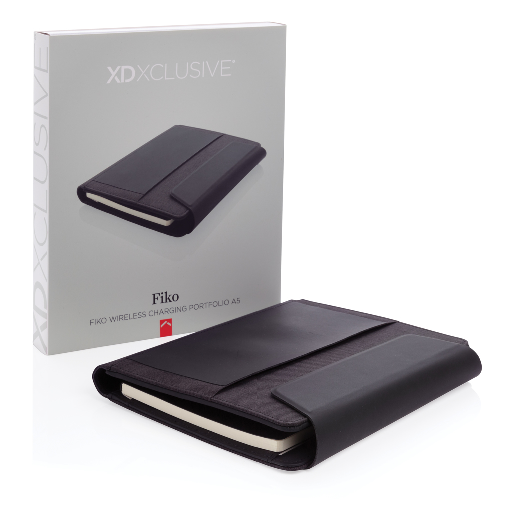 Picture of Fiko wireless charging A5 portfolio with powerbank