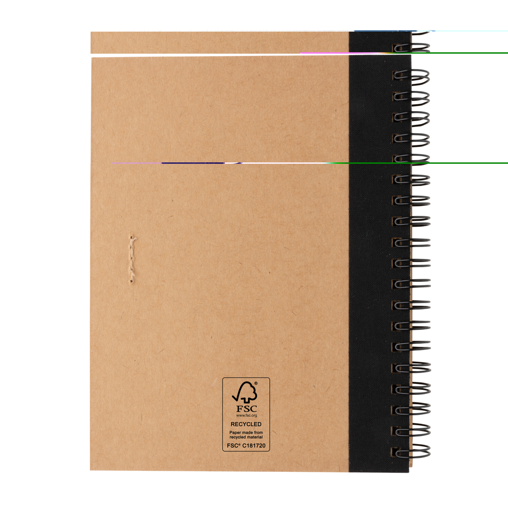 Picture of Kraft spiral notebook with pen
