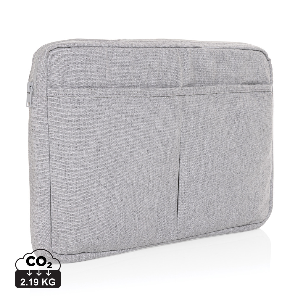 Laluka AWARE™ 15,6 tommer laptop-sleeve i genanvendt bomuld, grå