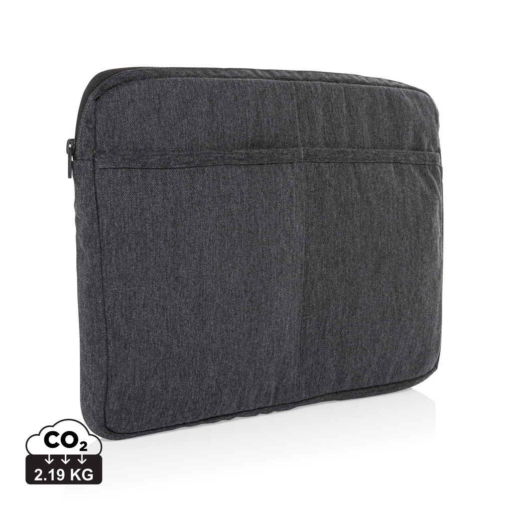 Laluka AWARE™ 15,6 tommer laptop-sleeve i genanvendt bomuld, stenkul