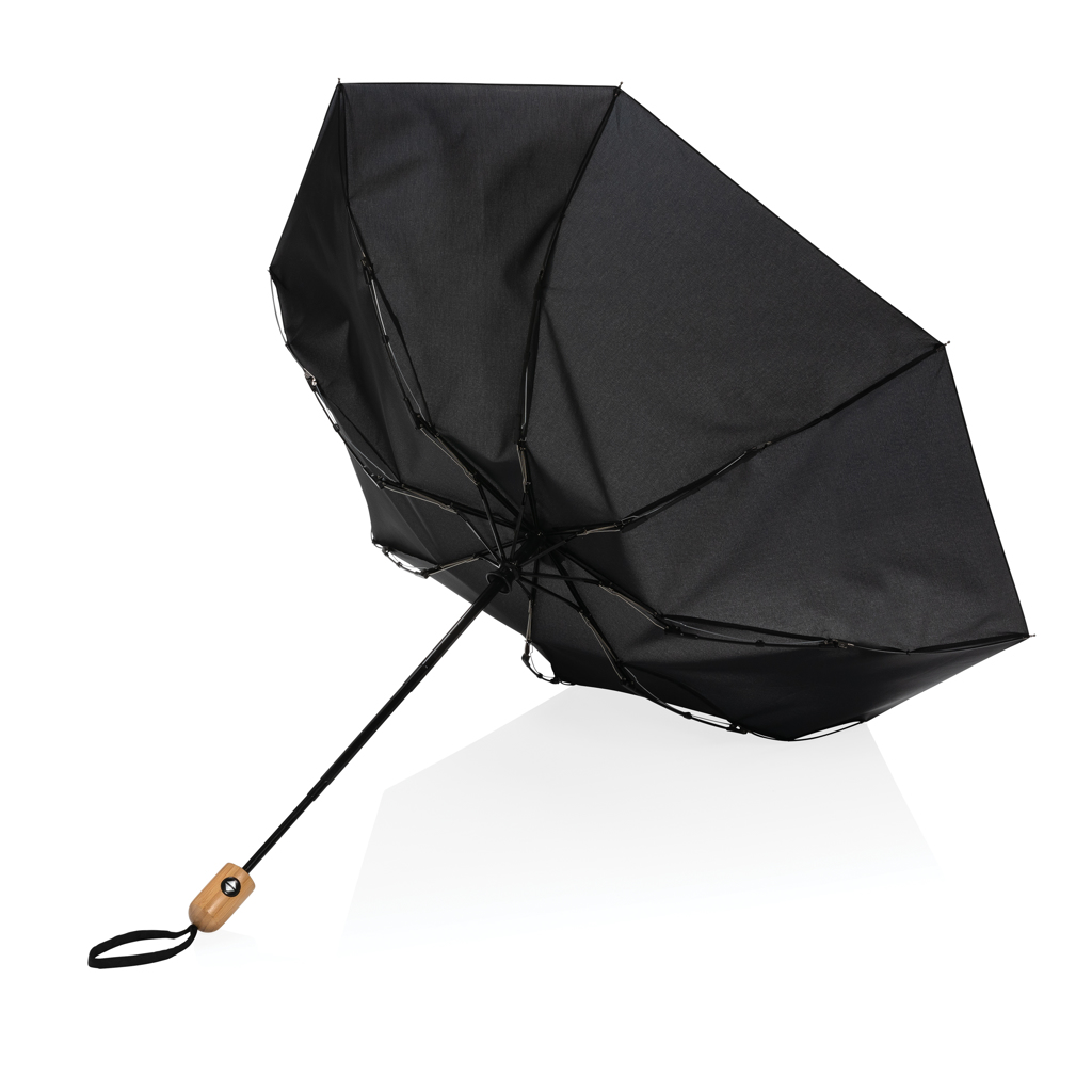 Picture of 21" Impact AWARE™ RPET 190T bamboo auto open/close umbrella