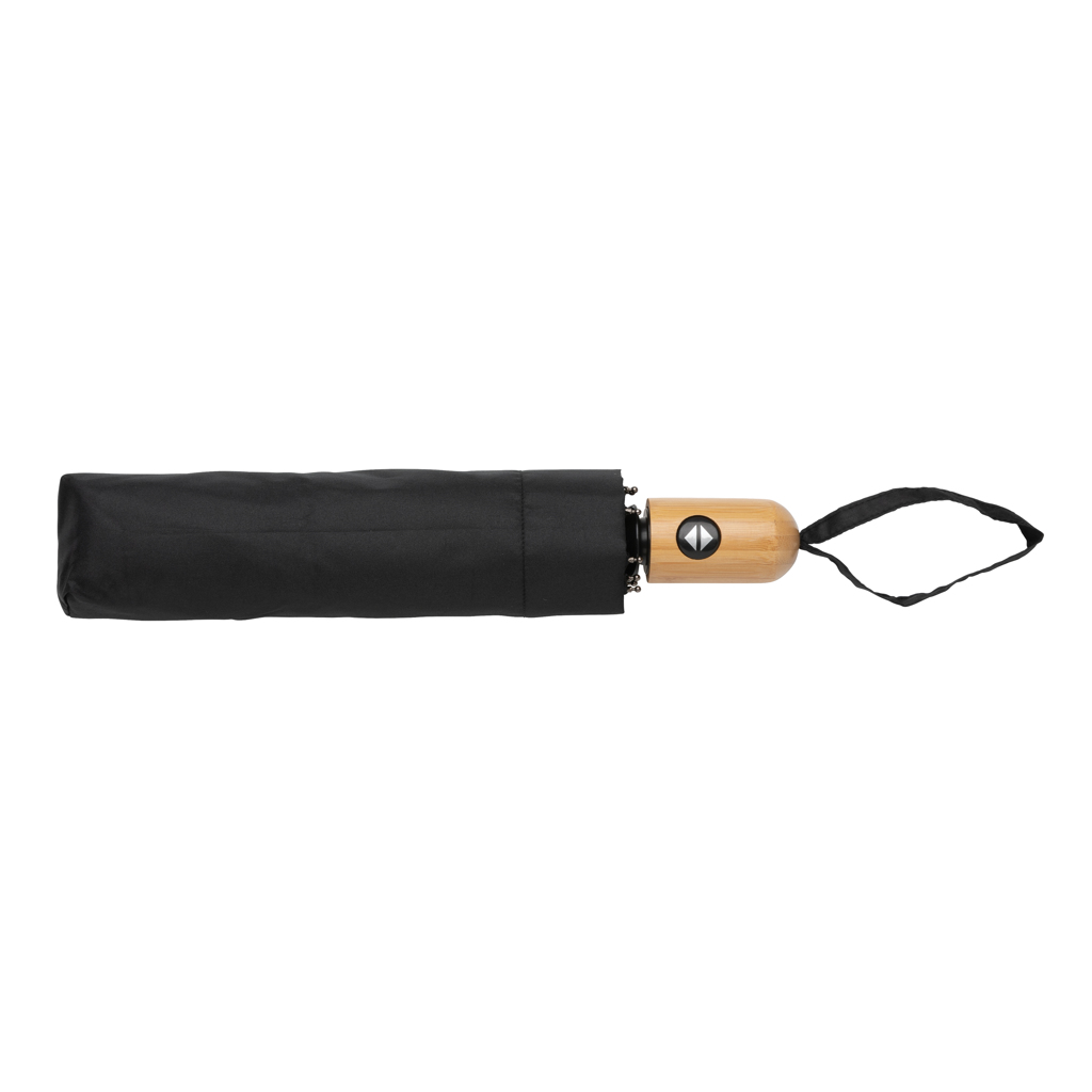 Picture of 21" Impact AWARE™ RPET 190T bamboo auto open/close umbrella