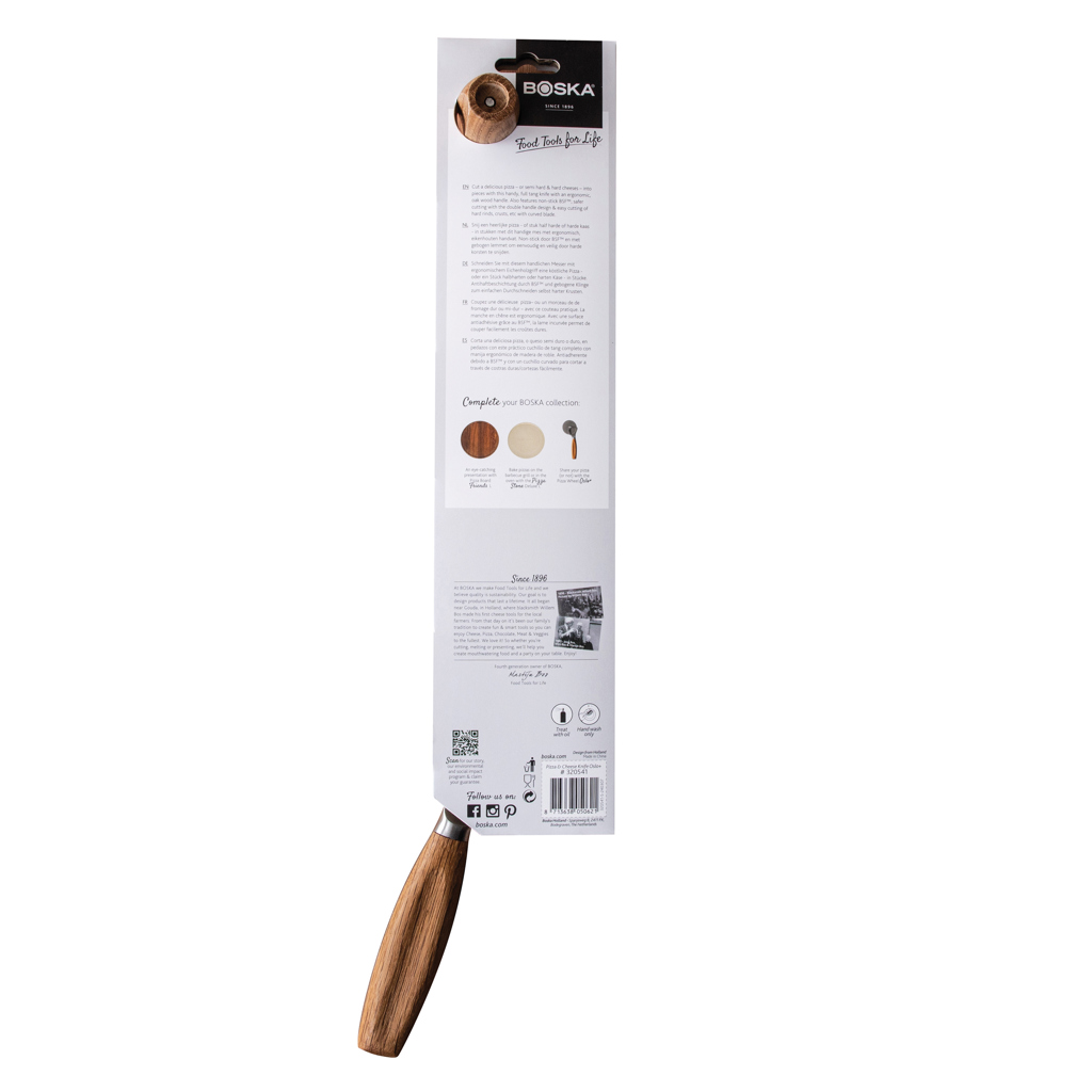 acero, marron Cuchillo para pizza y queso BOSKA Oslo+Nr.4