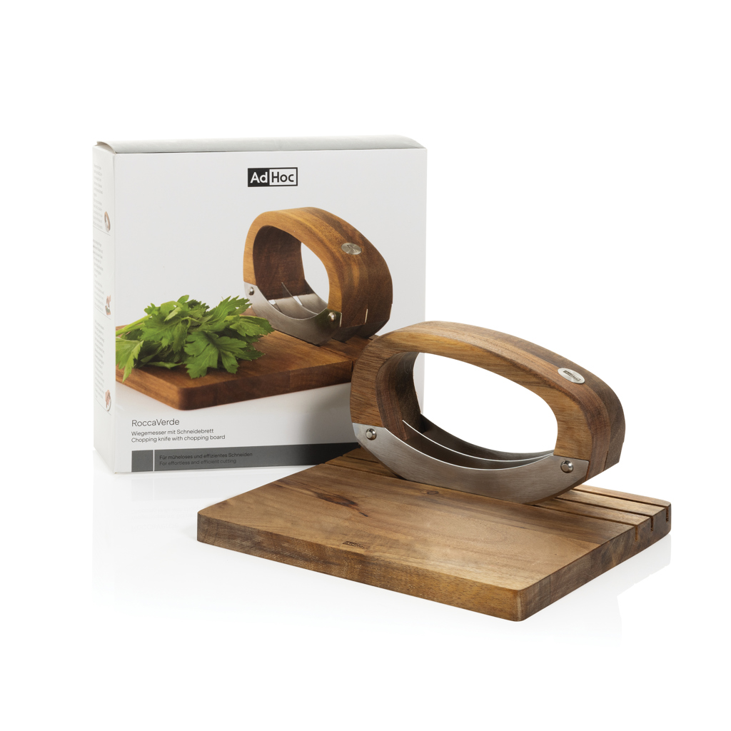 Cuchillo para picar AdHoc RoccaVerde con tabla de cortar
