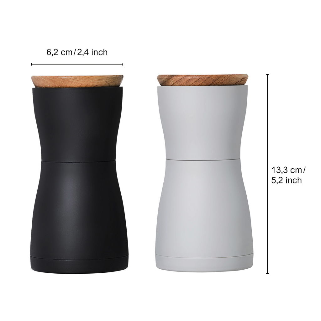 negro, blanco Set de molinillos dobles de sal y pimienta AdHoc