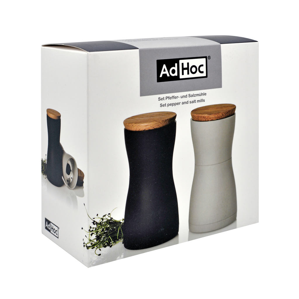 Set de molinillos dobles de sal y pimienta AdHoc